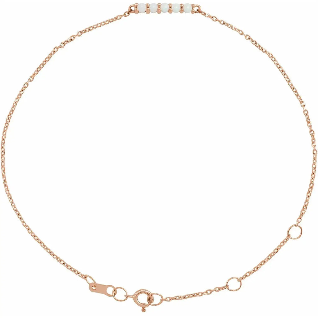 Handcrafted opal bolo bracelet in polished gold